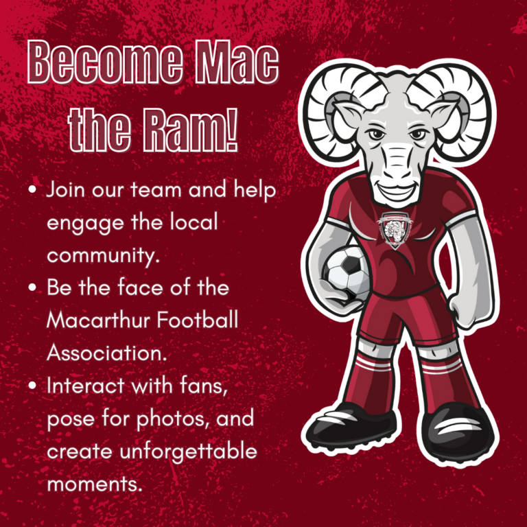 Calling All Football Fans: Suit Up as Mac the Ram! - Macarthur Football ...