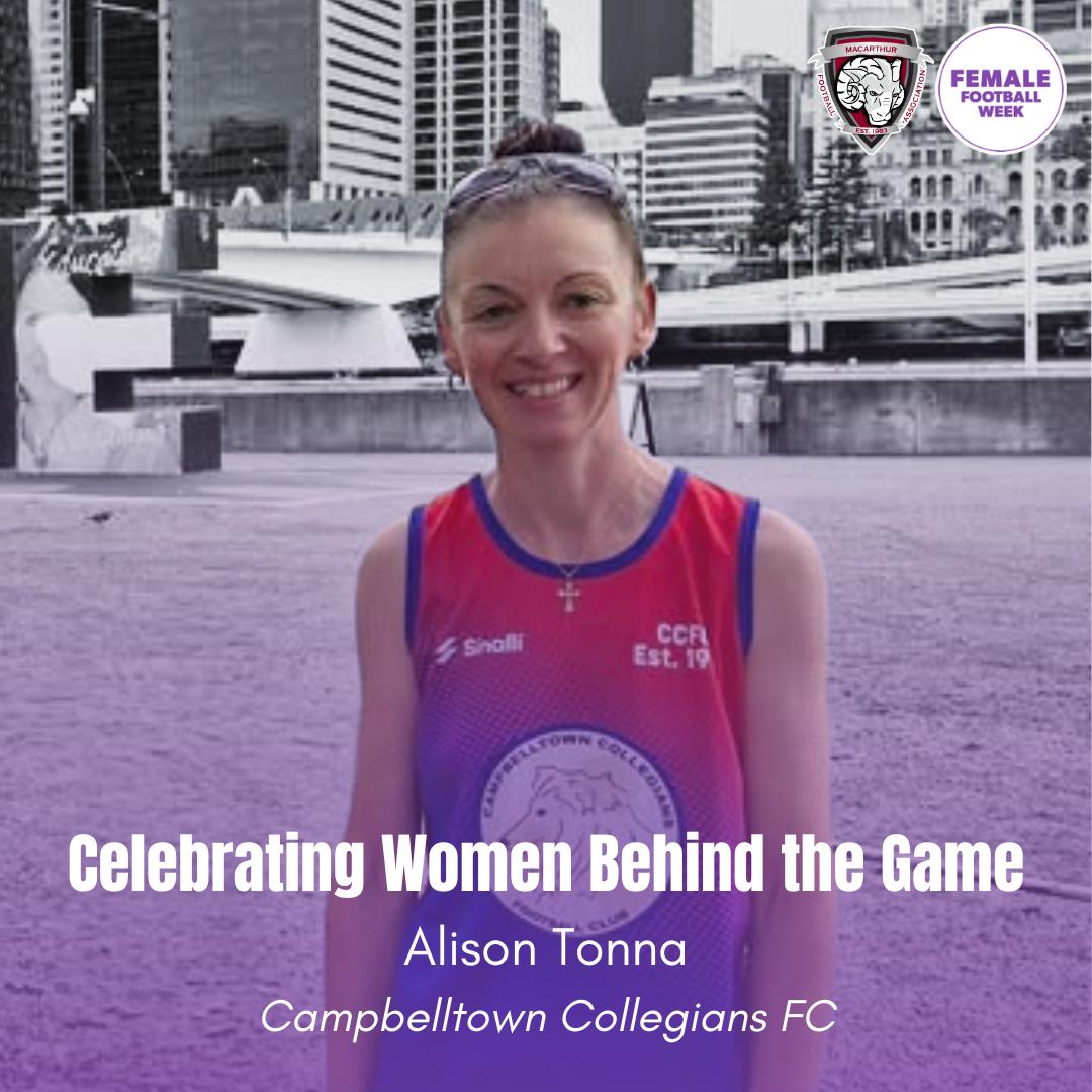 Celebrating Women Behind the Game Alison Tonna Campbelltown Collegians FC (1080 x 1080 px)